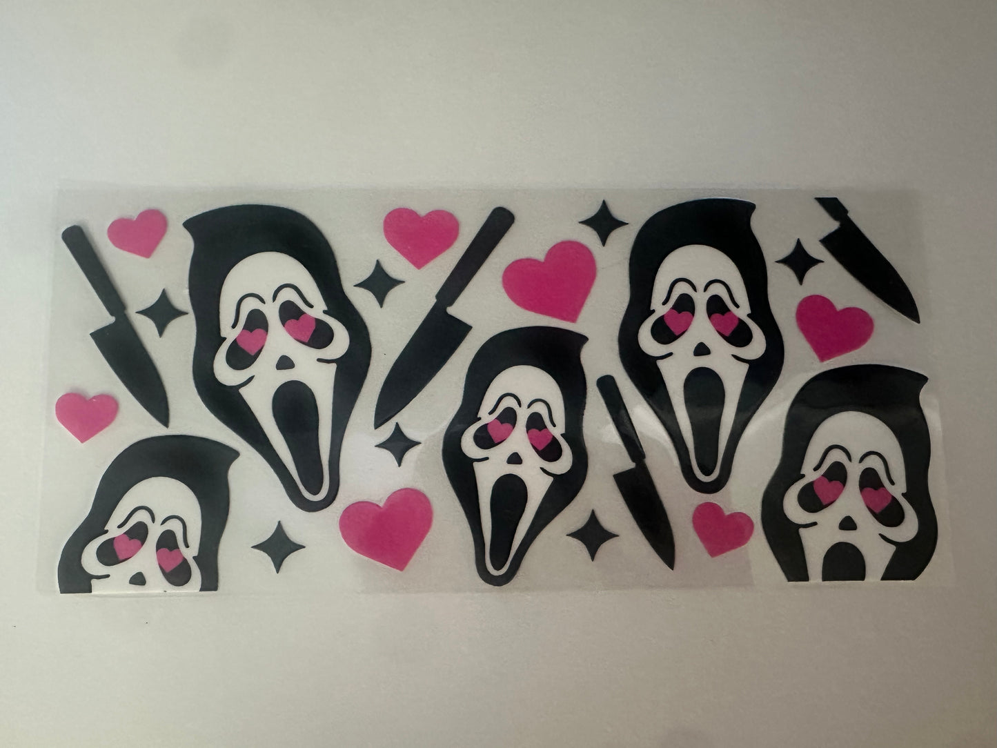 Ghost face in hearts