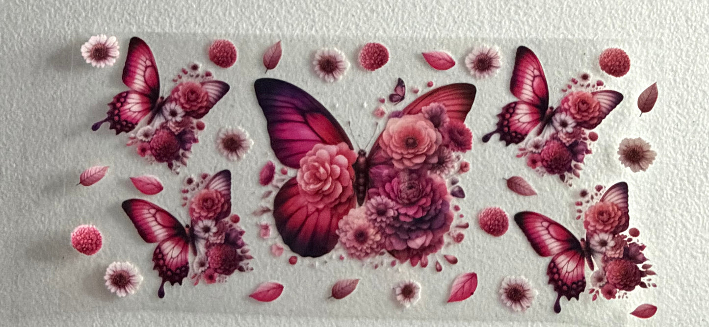 Butter fly pink flowers